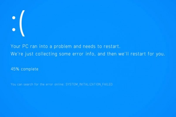 Microsoft Windows 10, blue screen of death