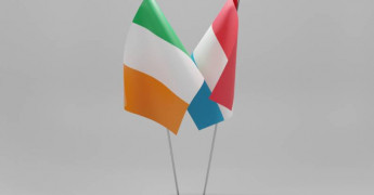 Flags Ireland & Luxemberg combined