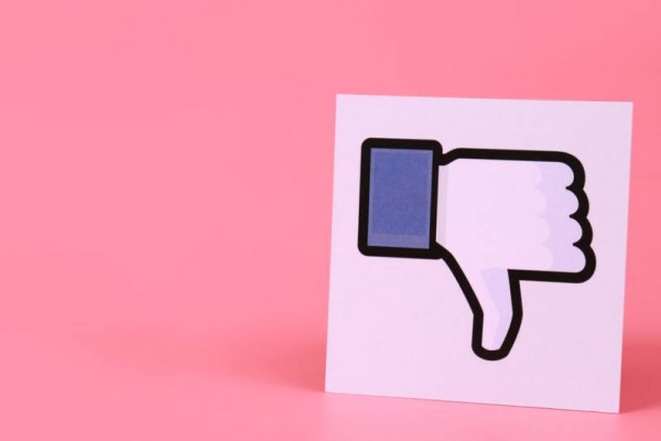 Facebook thumbs down pink