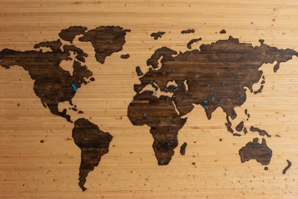 Data Transfer, world map