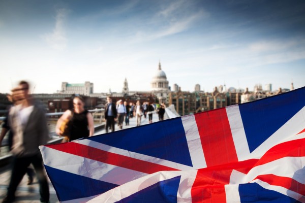 Westminster, Politics, UK Flag, blured people