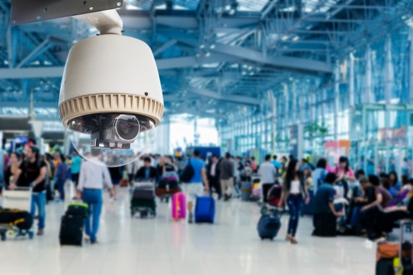Facial recognition, CCTV in airport