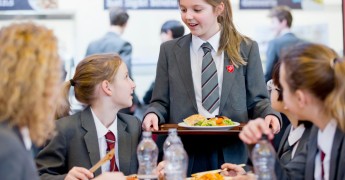School children canteen lunch