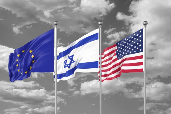 EU USA Israel flags