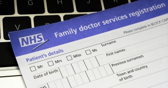 NHS patient record, GP registration form