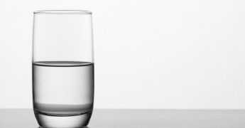 Transparency, glass of water