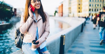 Mobile phone, young woman, teenager