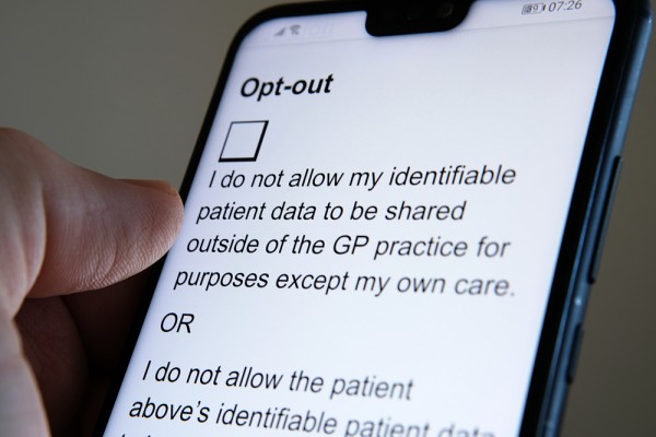 NHS health record, patient data, opt-out