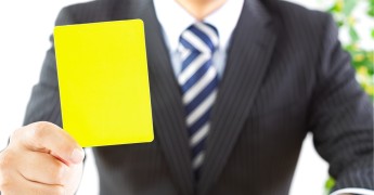 Yellow card, reprimand