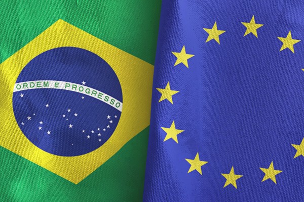 EU Brazil flags
