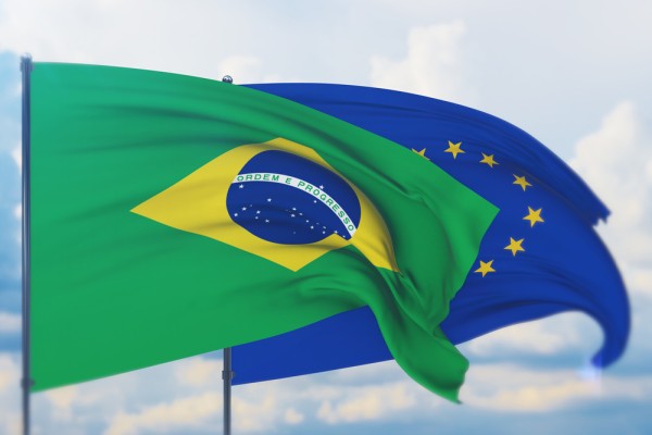 EU, Brazil flag