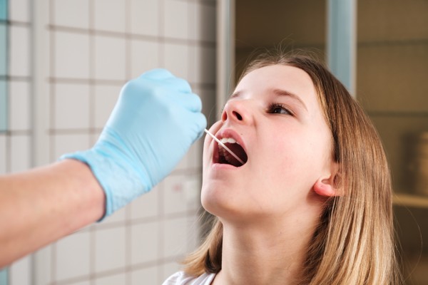 Teenager, children, mouth swab DNA, biometrics