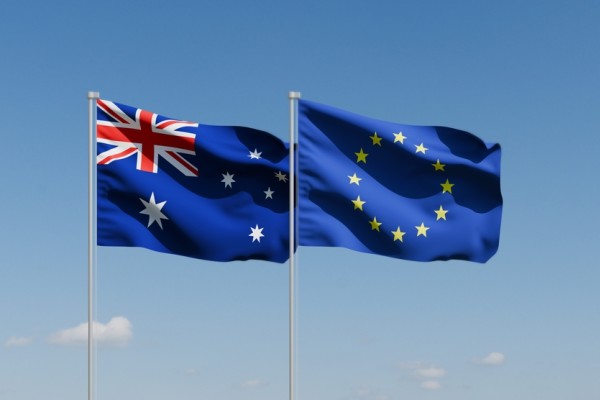 Eu & Australia flags